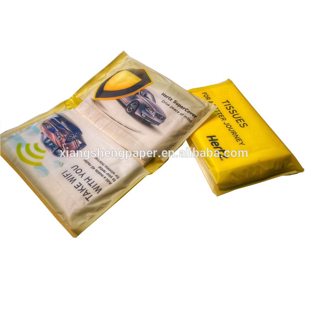 Small Order High Quality Custom Wallet Tissue Pack Mini Facial Tissue 4ply