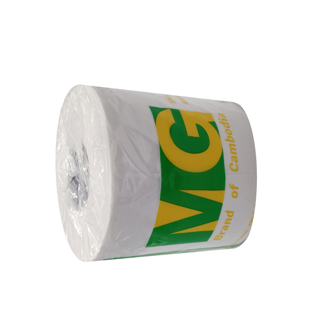 Wholesale 3 Ply Custom Printed Core Bathroom Tissue Toilet Paper Toilet Tissue Roll  Plain White Room Packaging Pulp Color