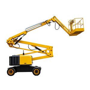 xiangshun material scissor lift rental tow behind sky trailer man lift Aerial Working Platform outdoors towable Curved arm lift