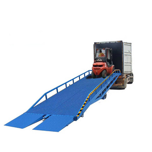 Warehouse Hydraulic Mobile Adjustable Leveling Forklift Truck Ramp Container Cargo Loading Unloading Bridge Yard Dock Ramp