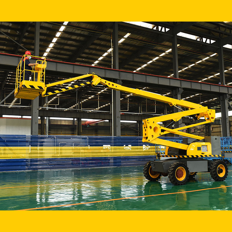 xiangshun material scissor lift rental tow behind sky trailer man lift Aerial Working Platform outdoors towable Curved arm lift