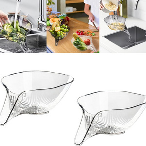 Hot Selling Multifunctional Plastic Drain Basket For Kitchen Vegetable Washing Pasta Fruit Salad Rice Preparation