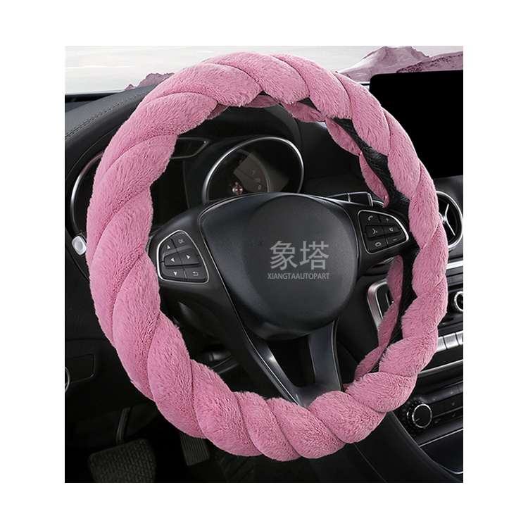 Xiangta Fashion Steering Wheel Cover Fluffy Car Steering Wheel Covers Auto Styling Interior Accessories Plush