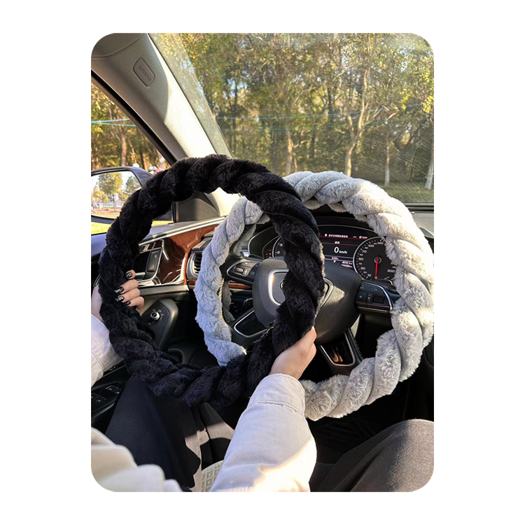 Xiangta Factory supply four seasons Durable Car Accessories Custom Steering Wheel Covers Car Steering Wheel Cover Warm Soft