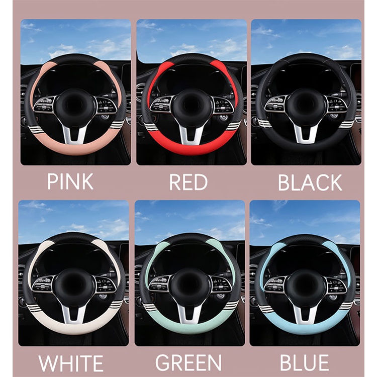 Xiangta 2024 New Cheap price PU leather Steering Wheel Cover High Quality Automatic Steering Wheel Cover