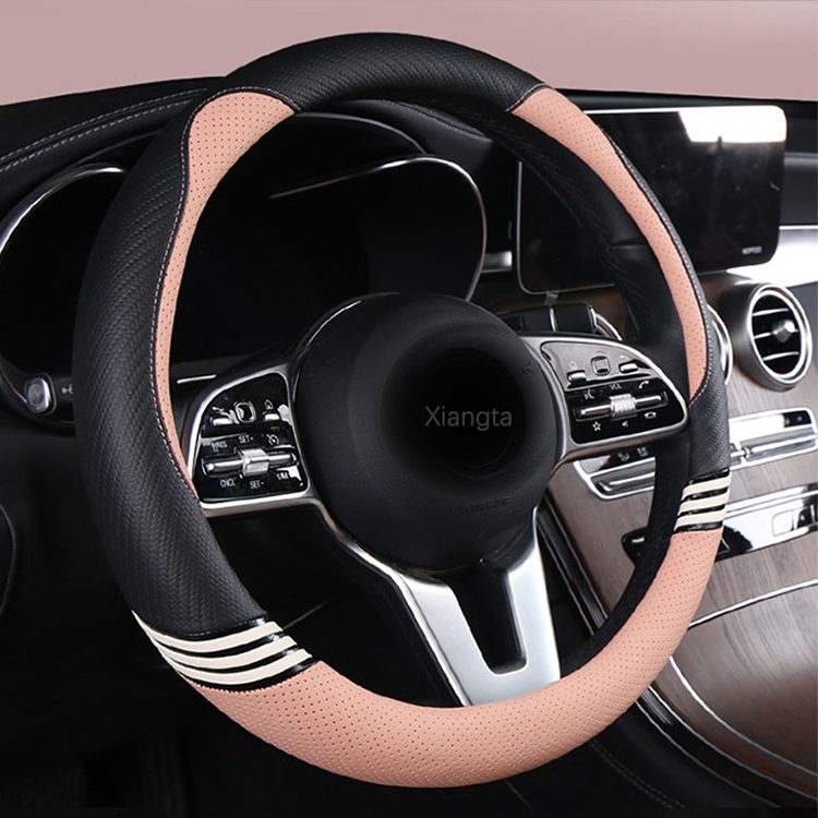 Xiangta 2024 New Cheap price PU leather Steering Wheel Cover High Quality Automatic Steering Wheel Cover