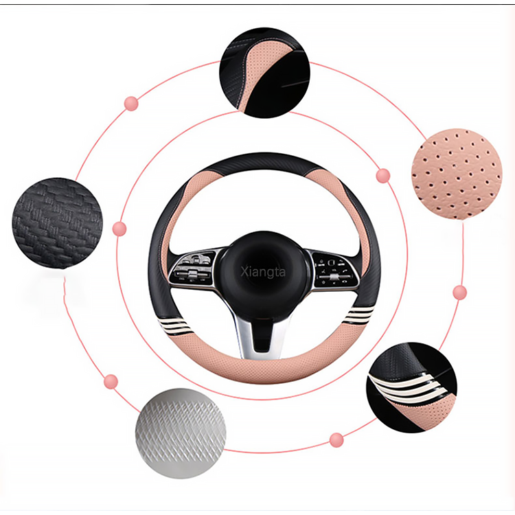 Xiangta 2024 New Cheap price PU leather Steering Wheel Cover High Quality Automatic Steering Wheel Cover