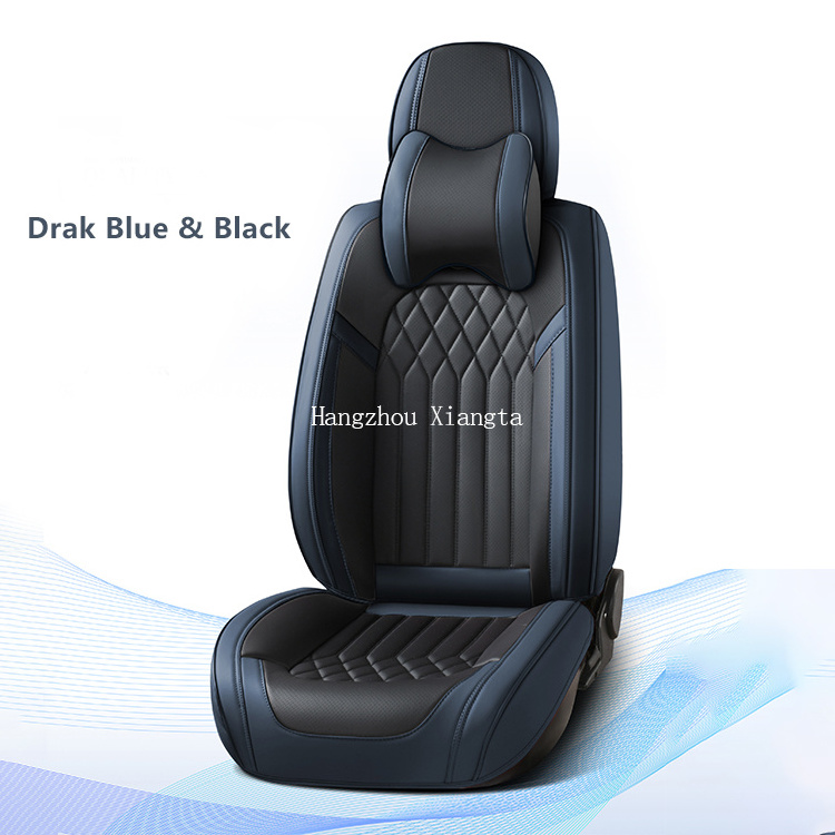 Xiangta Universal Pu Leather 5D Car Seats Cover Luxury Designer Car Seat Protective Covers For Car Seat With Pillow