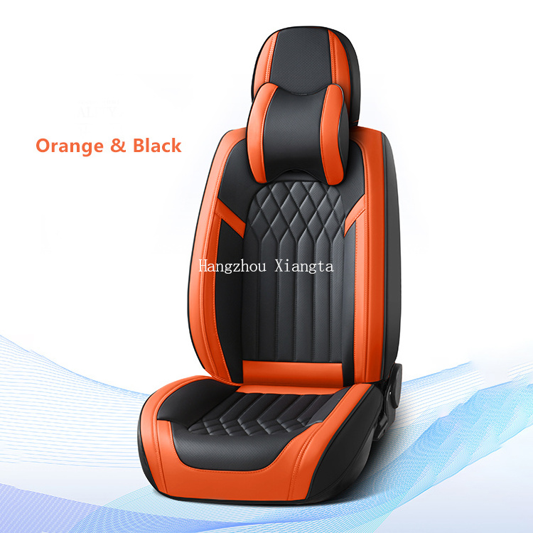 Xiangta Universal Pu Leather 5D Car Seats Cover Luxury Designer Car Seat Protective Covers For Car Seat With Pillow