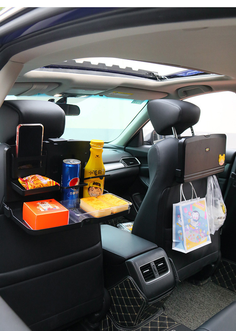 Multifunctional Foldable Car Backseat Dining Table Folding Car Back Seat Table Drink Car Food Tray