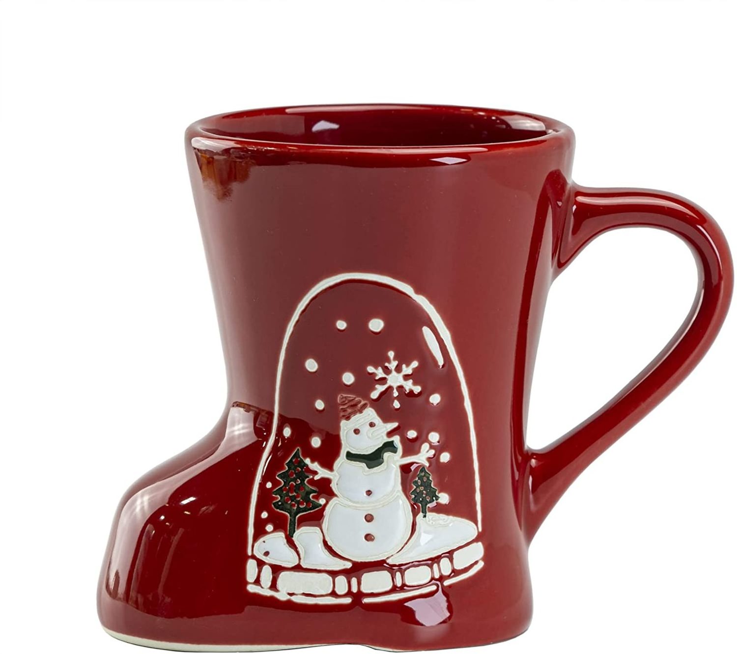 Novelty Christmas Snowman Santa Boot Shaped Ceramic Coffee Mugs