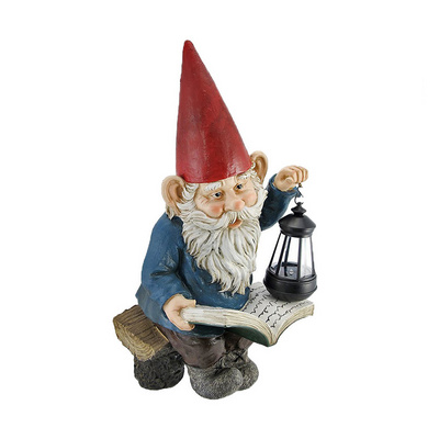 Giant inflatable Garden Gnome W/ Lantern Outdoor Statue For Garden decoration