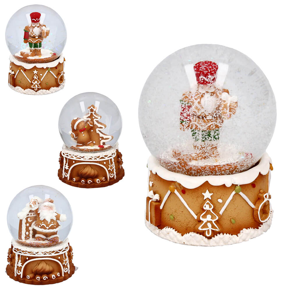 Custom Resin Nutcracker Snowglobe Gingerbread Snow Globe