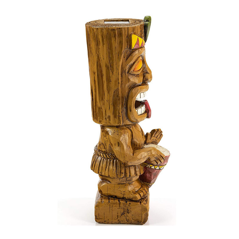 LED Garden Light Hand painted Decorative Resin Torch tiki decor