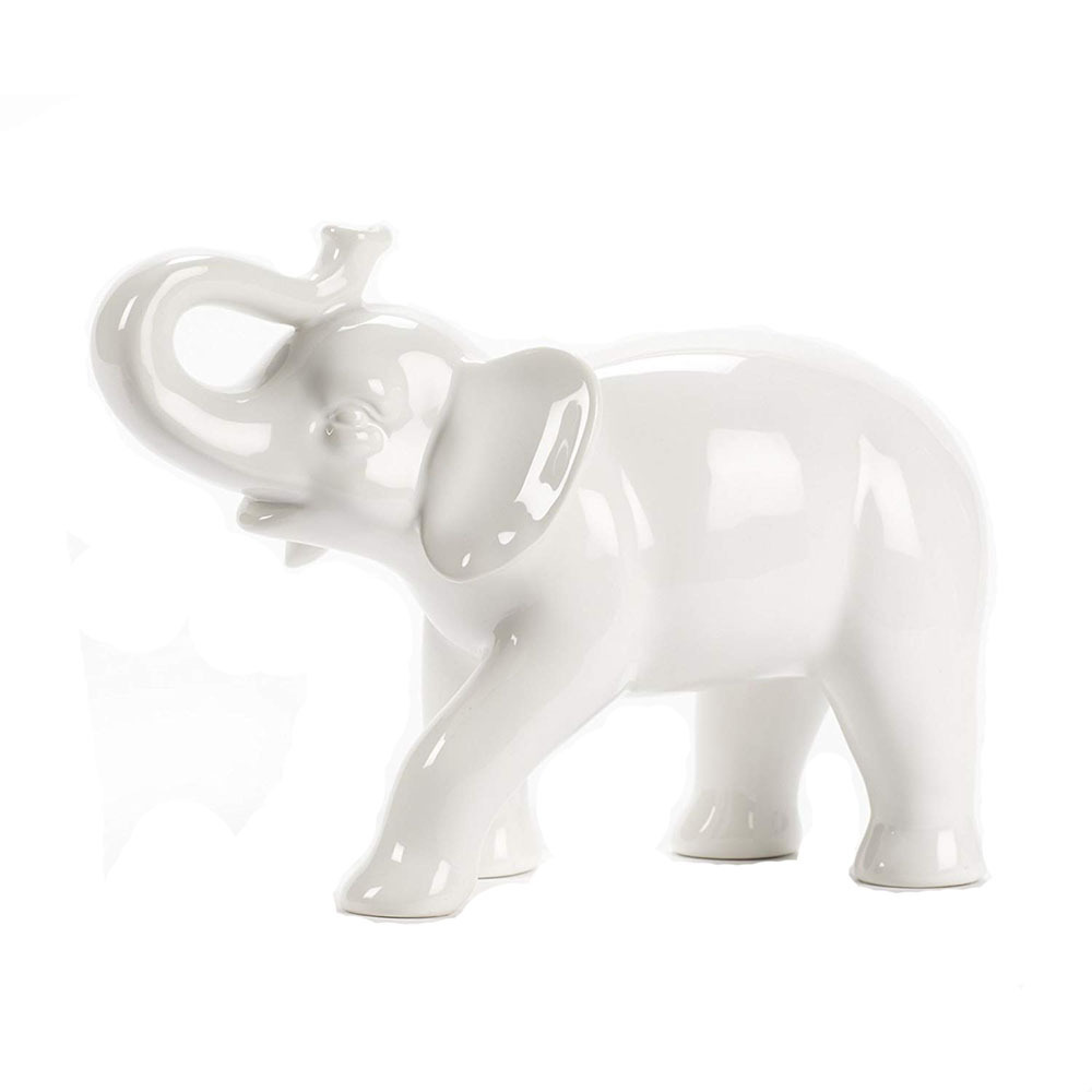 Collection Ceramic white  Elephant Figurine