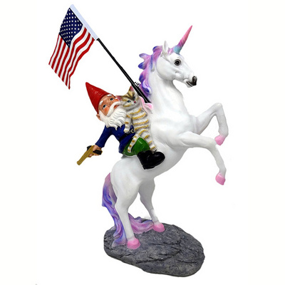 Unicorn Sculpture Funny Garden Gnome Statue