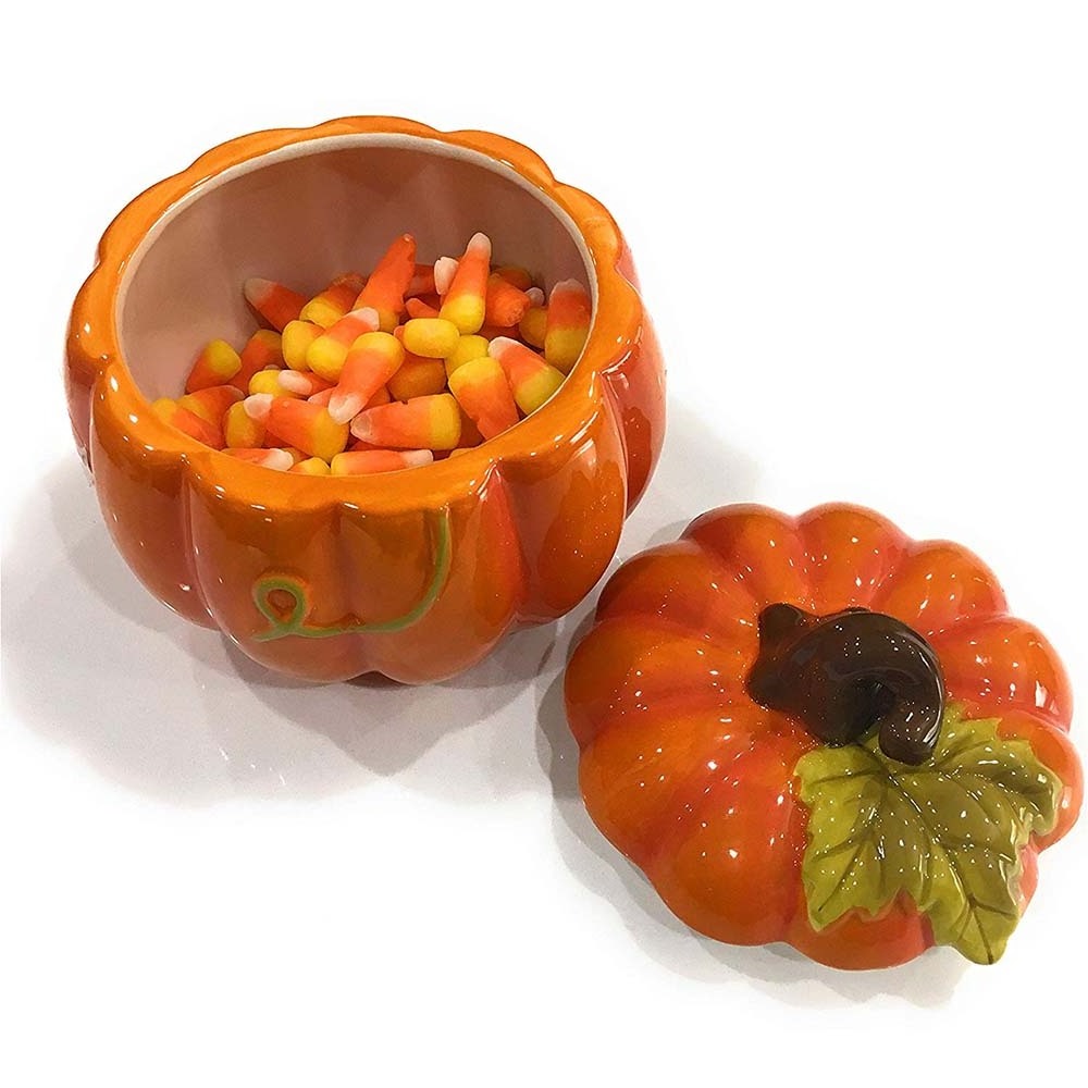 Ceramic Fall  Pumpkin Cookie Jar