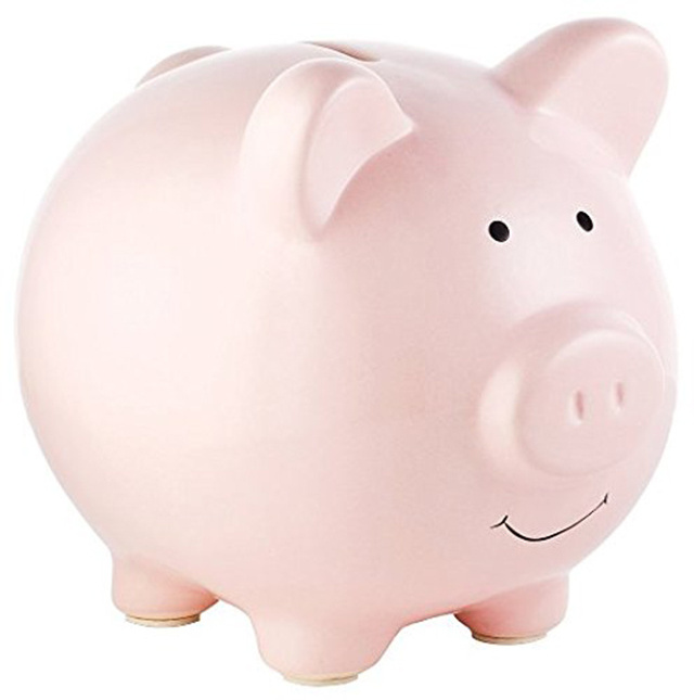 Wholesale ceramic pink pig piggy bank