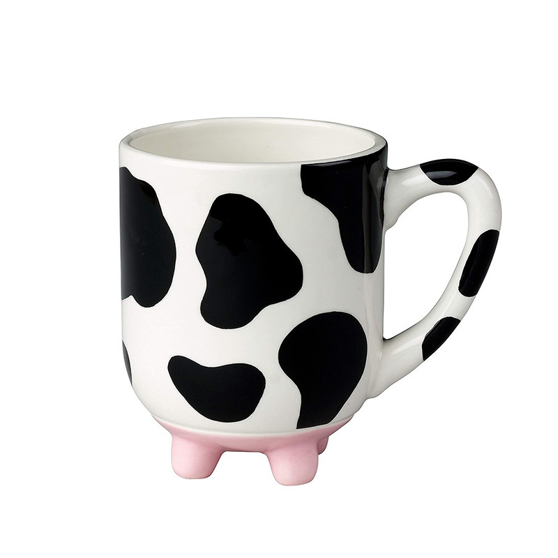 Funny Warehouse Udderly Cow Non-Skid Silicone Feet Ceramic Milk Mug