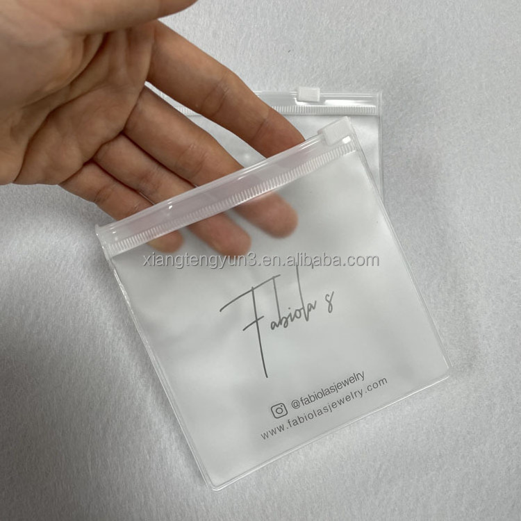 Custom Pvc Transparent Zipper Bag Small Mesh Bag Plastic Zip Bag Packaging For Jewelry With Zipper