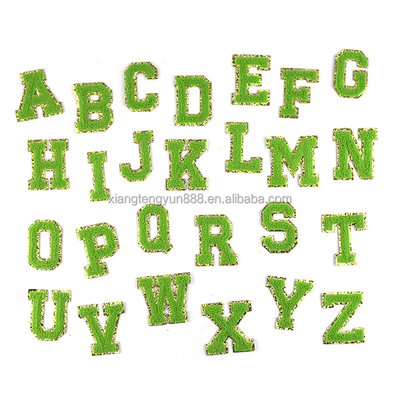 Self adhesive chenille letters patches chenille patches letters adhesive large christmas chenille iron on patch