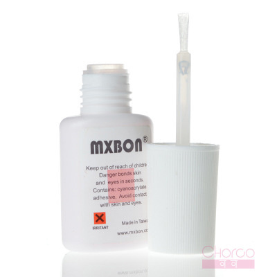 MXBON Waterproof Nail Glue With Brush Fast Drying Strong Adhesive False Acrylic False Tip Glue Manicure Decoration