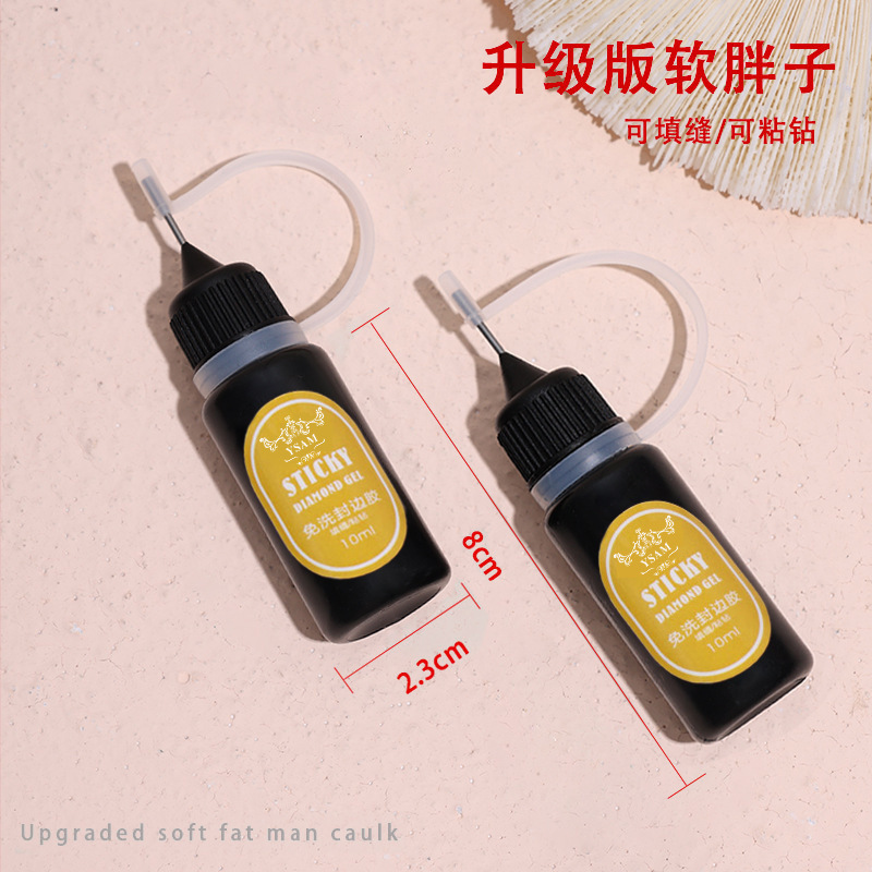 Sticky Diamond Glue Waterproof Nail Glue With Brush Fast Drying Strong Adhesive False Acrylic False Tip Glue Manicure Decoration