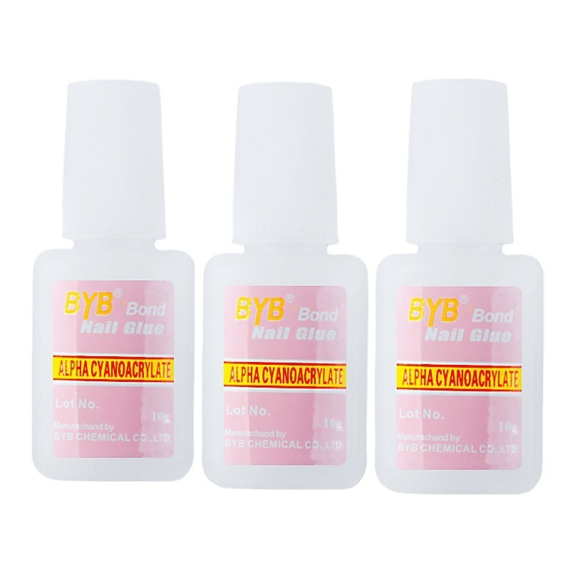 Byb Bond Nail Glue Fast Drying 10g  Blue Glue Strong Adhesive  False Tip Glue Manicure Decoration Nail Tips Use Non Toxic