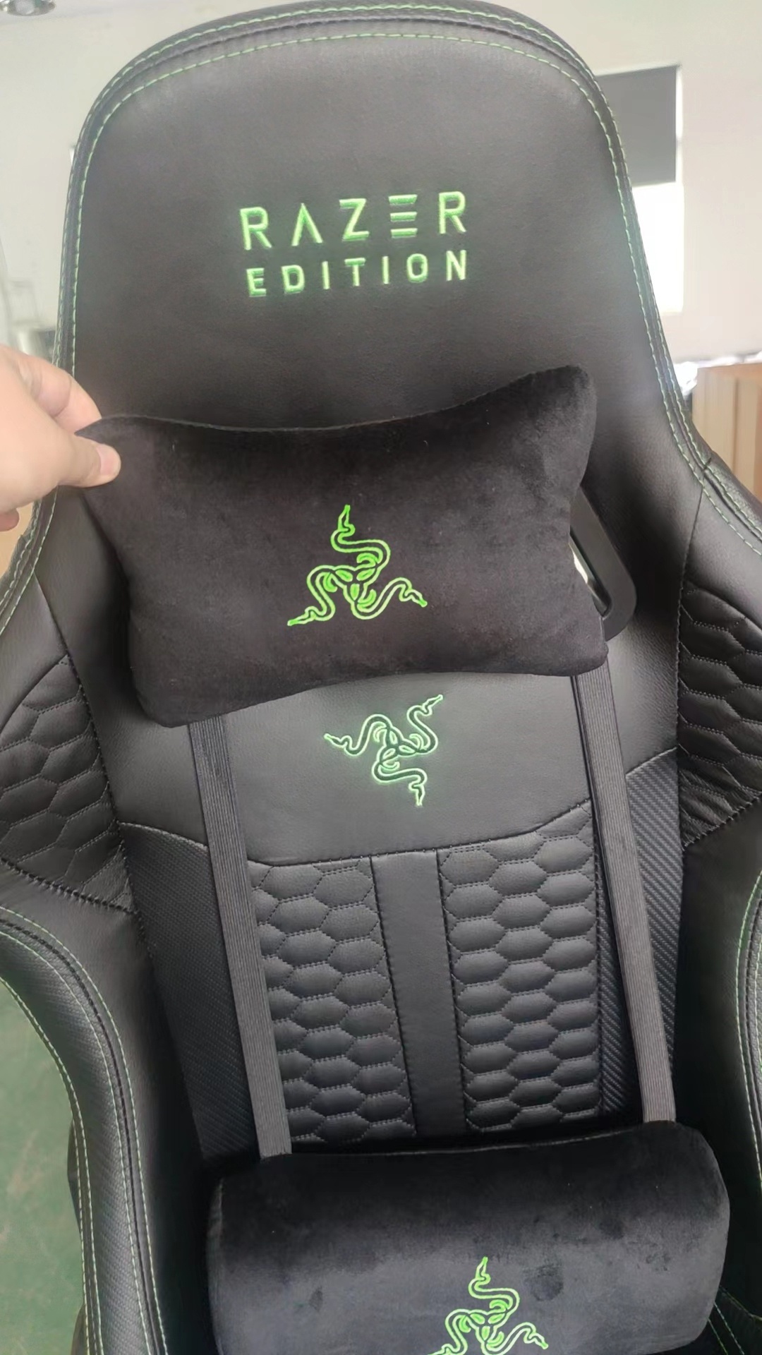 Wholesale Razer Gaming Chair Anji Computer Massage Silla Gamer Racing Chair Swivel Style with PU Metal & Iron Materials