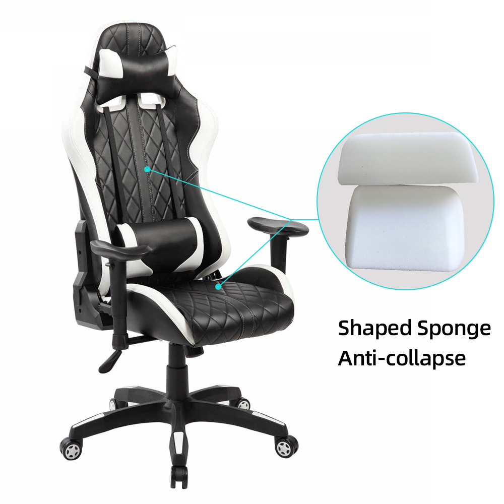 Wholesale Height Adjustable Custom Panda Gaming Chairs 2021 Pu Leather Extreme Zero Massage Gaming Chair For Gamer