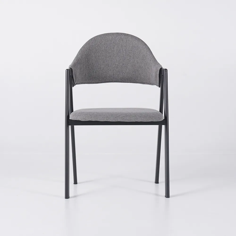 Leisure Chairs Bedroom Dressing Chair Hotel Restaurant Table Dining Chair Living Room Fabric Modern Black Home Furniture Linen