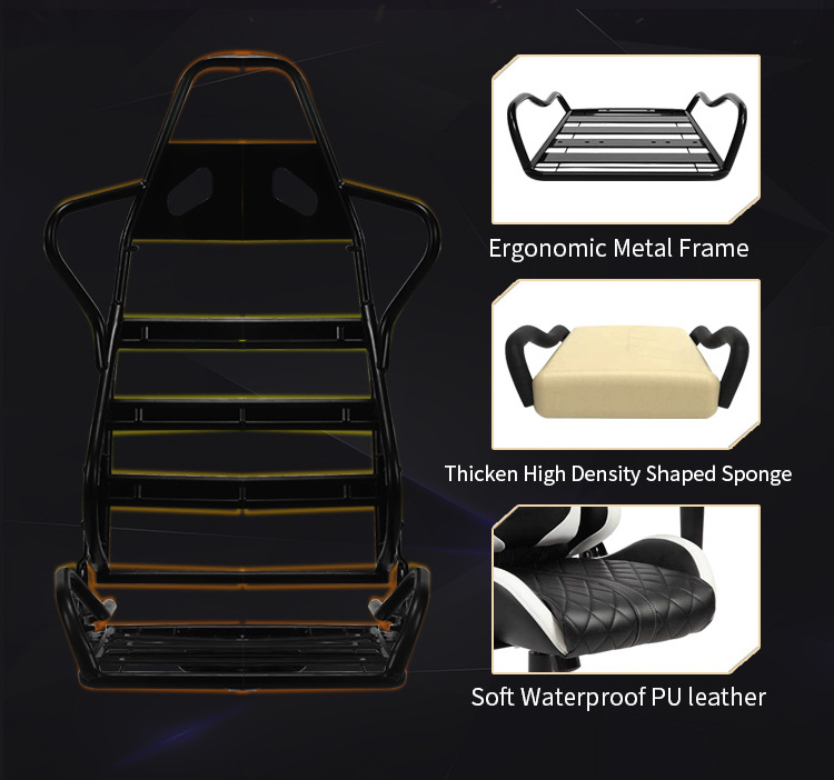 Wholesale Height Adjustable Custom Panda Gaming Chairs 2021 Pu Leather Extreme Zero Massage Gaming Chair For Gamer