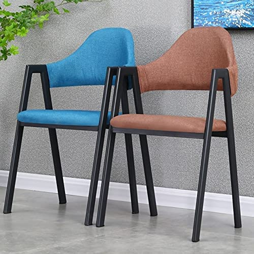 Leisure Chairs Bedroom Dressing Chair Hotel Restaurant Table Dining Chair Living Room Fabric Modern Black Home Furniture Linen