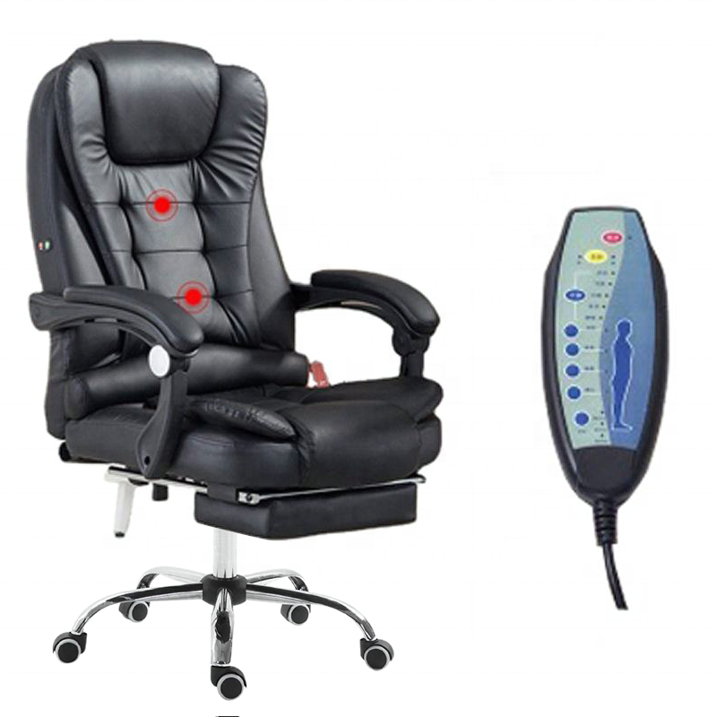 Modern Luxury Black Ergonomic Office Visitor Chair Office Massage Chair Office Leather Chair