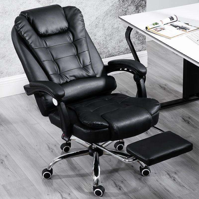 Modern Luxury Black Ergonomic Office Visitor Chair Office Massage Chair Office Leather Chair