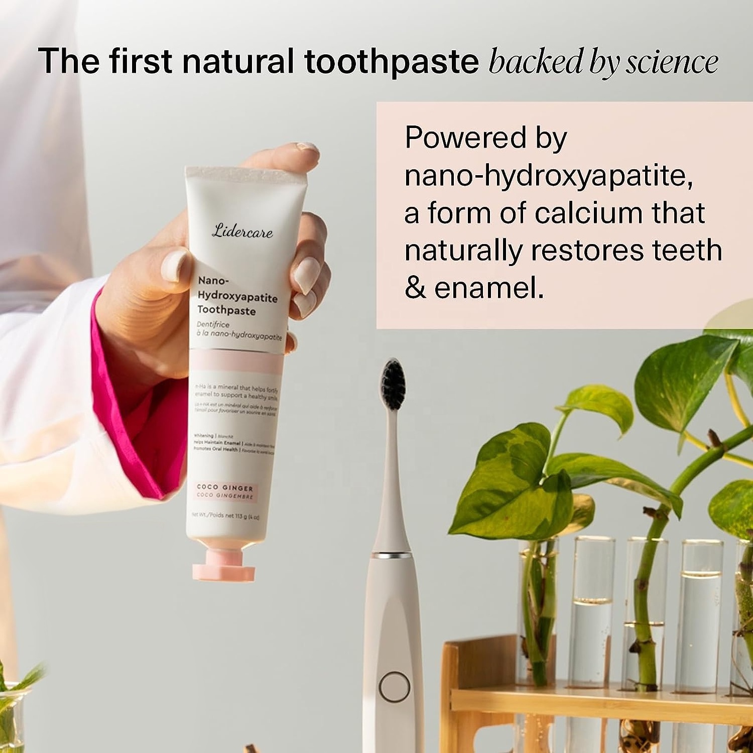 No Fluoride Toothpaste Supplier Organic Natural Gentle Whitening low foam Sensitivity Relief hydroxyapatite toothpaste