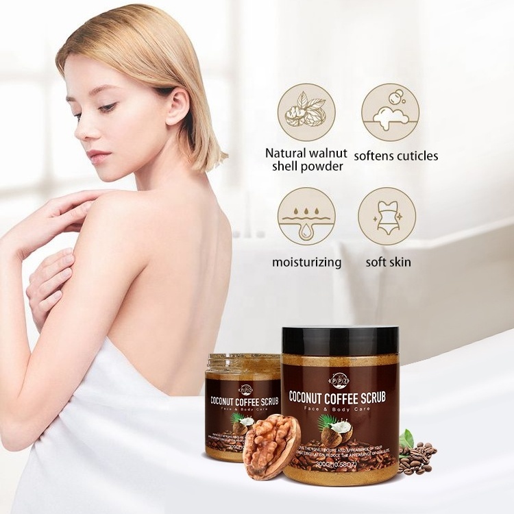 Lidercare Gommage Cafe Coffee Scrub Exfoliating Whitening Body Scrub Private Label Coconut Coffee Body Scrub