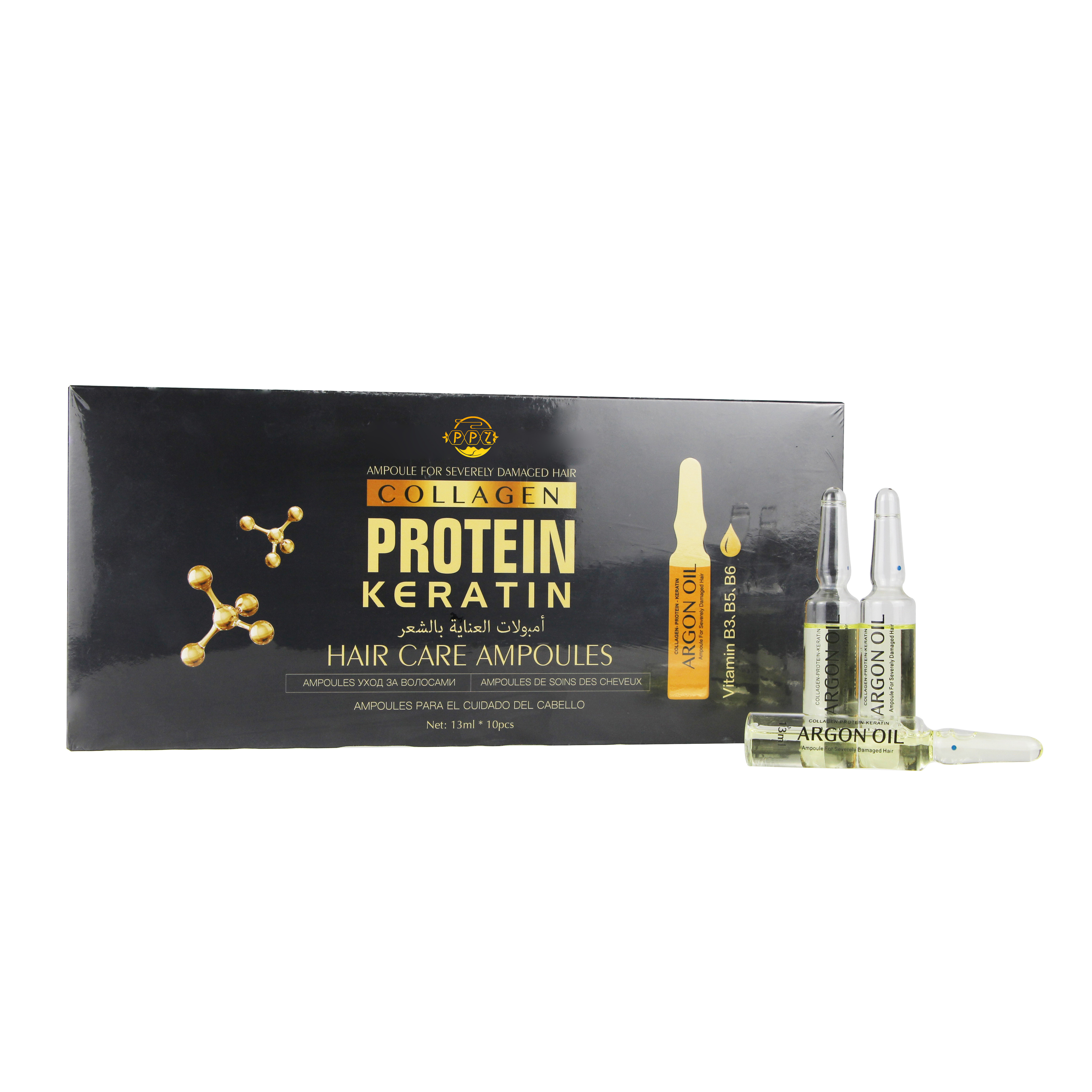 Manufacturer Smooth Ampoules Set Hair Care Product Wholesaler OEM ODM Dry Keratin Collagen Vegan Protein Hair Oil Ampoules Kit