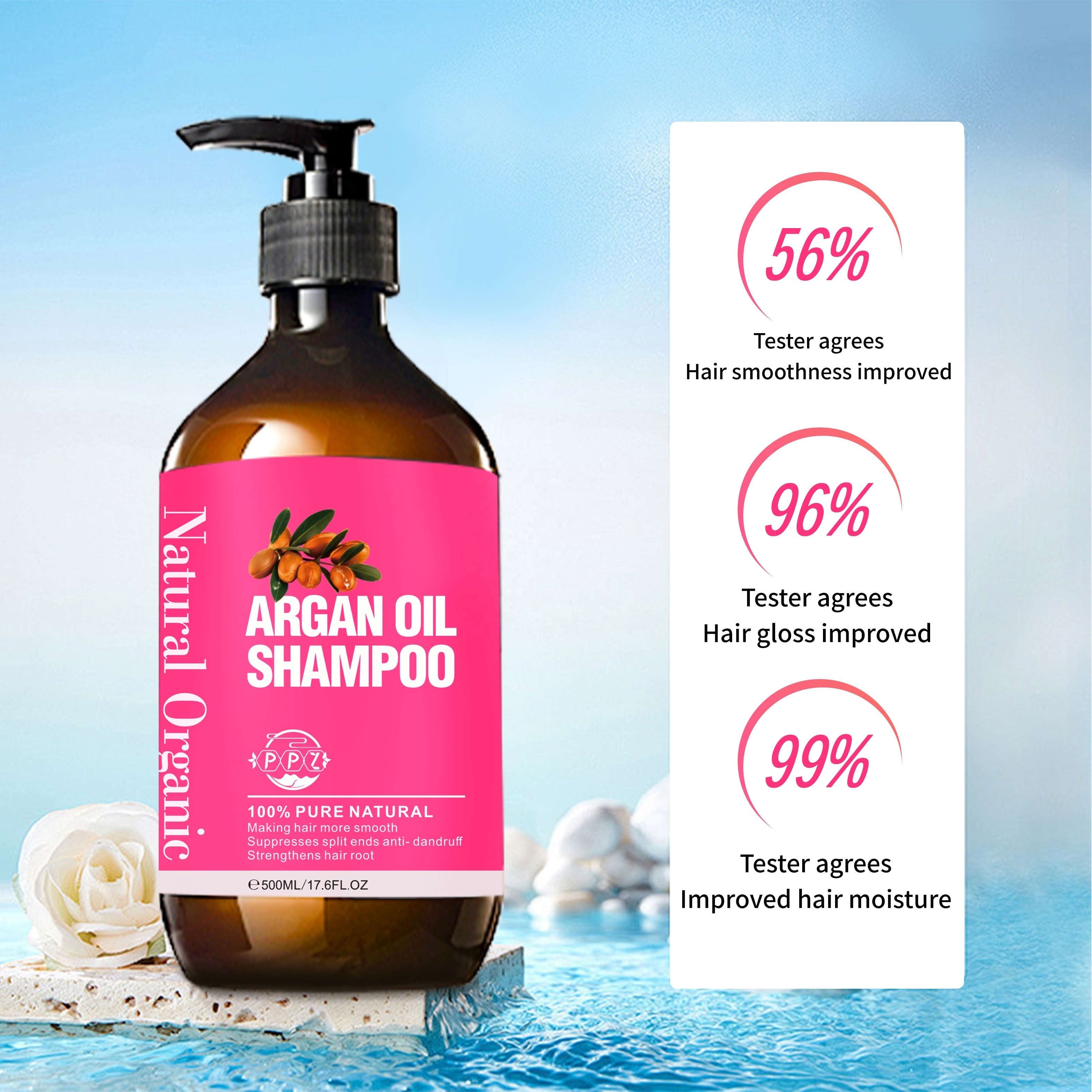 Moisturizing Shampoo Manufacturer Private Label Organic Argan Shampoo Natural Long Lasting Shampoo With Argan Oil