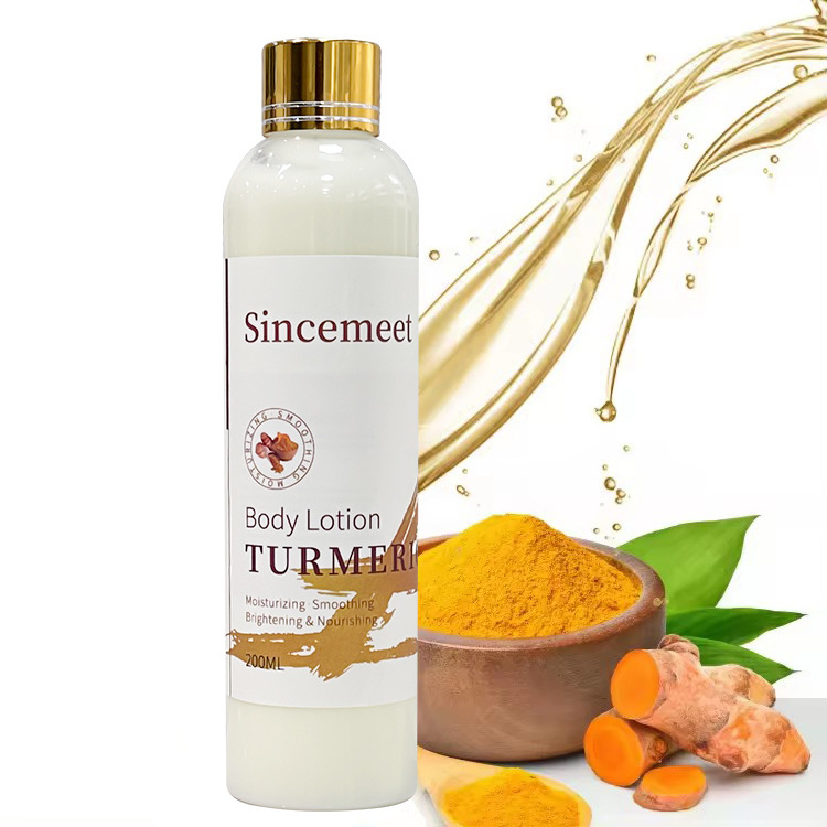 OEM ODM Whitening Body Lotion Vitamin C Turmeric Natural Skincare Hydrating Anti Wrinkle Nourishing Cream Brightening Body Milk