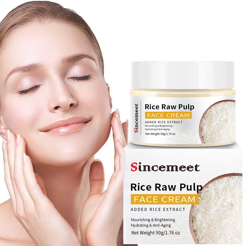 Cosmetics Beauty Care Best Facial Skin Care Products Rice Raw Pulp Hydrating And Rejuvenating Moisturizer Face Cream