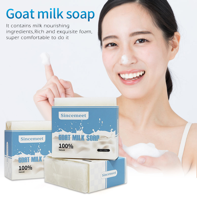 High Quality Cosmetics Korean Natural Handmade Soap Anti Acne Goat Milk Soap Base Vegan Facial Cleaning Body Wash Whitening Soap