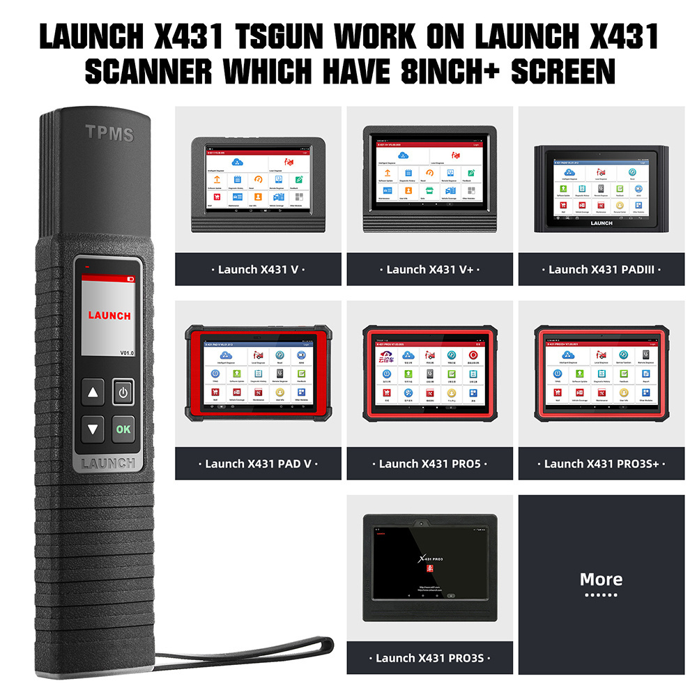 Original Launch X-431 TSGUN TPMS Tire Pressure Detector Handheld Terminator Car Diagnostic Tool X431 TSGUN Sensor Programming