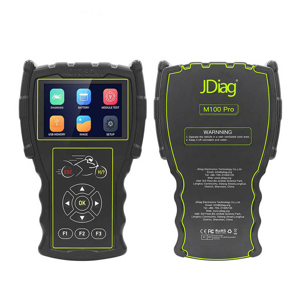 Newest JDiag M100 Pro Motorcycle Diagnostic Tool Motorcycle Scanner D87 D88 Function Scanner For Motorcycle Code Reader