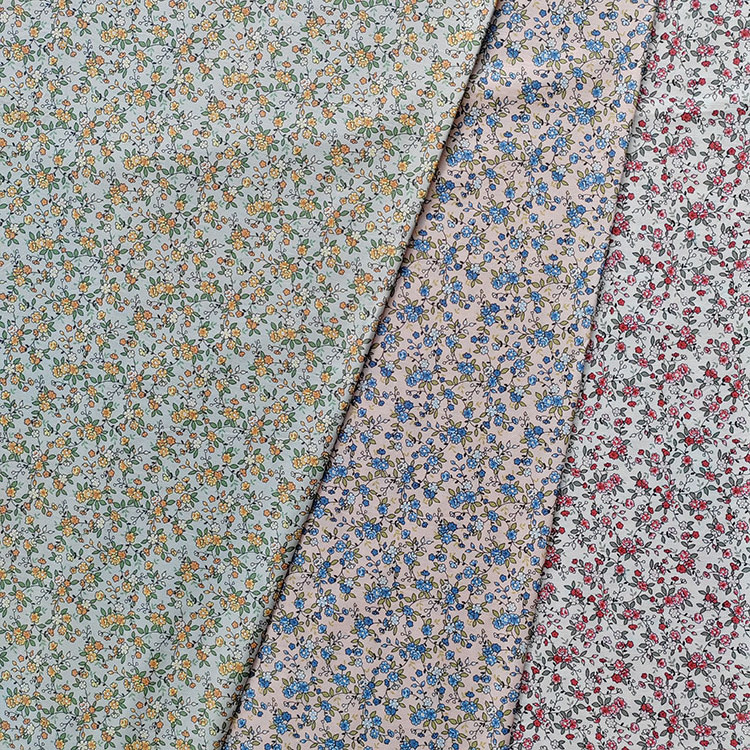 Clothing Fabrics Suppliers White Printed Cotton Fabrics Floral Rayon Viscose For Printing