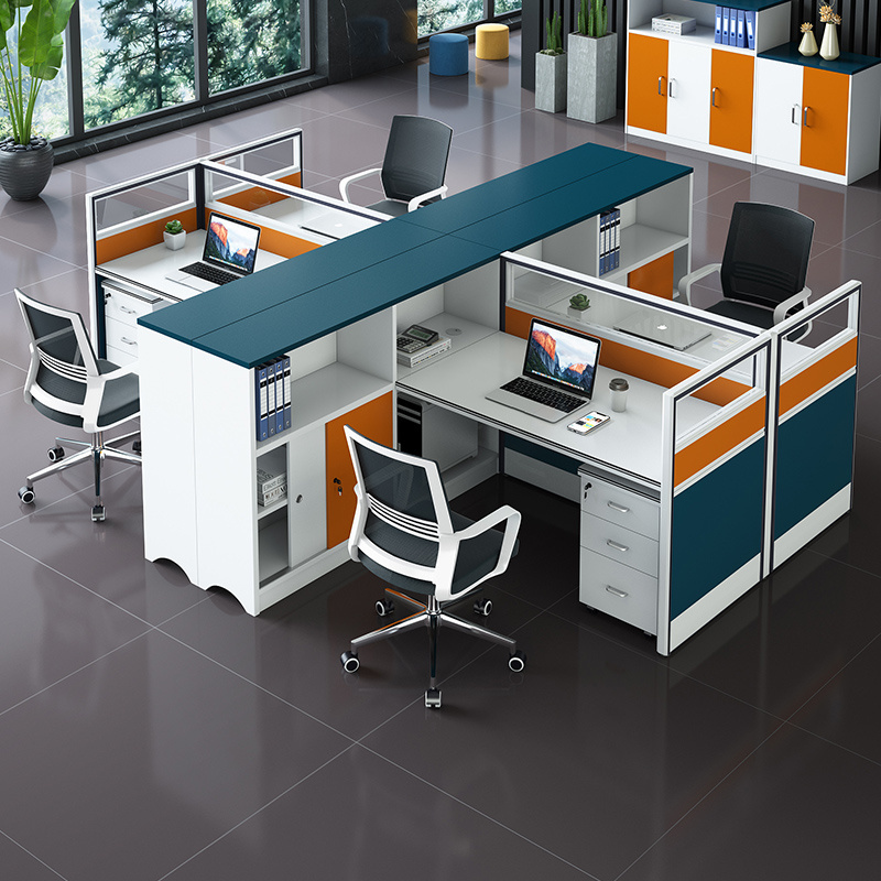 Modern commercial office furniture table two person staff computer cubicle office workstation desks