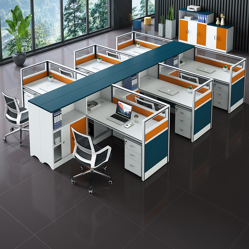 Modern commercial office furniture table two person staff computer cubicle office workstation desks