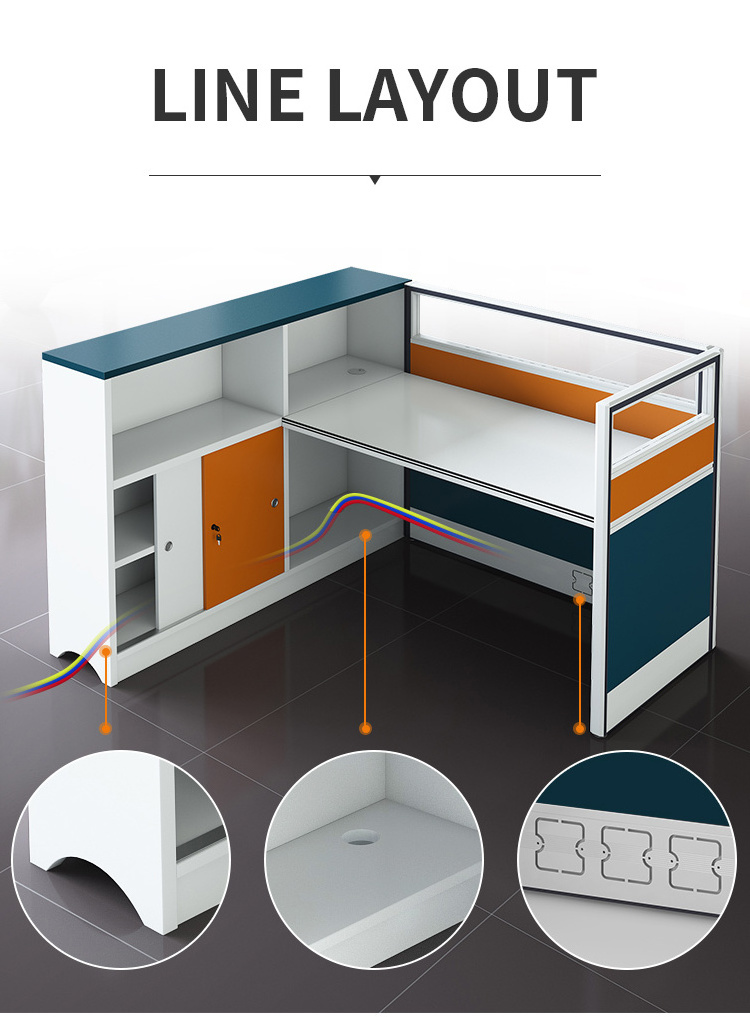 Modern commercial office furniture table two person staff computer cubicle office workstation desks