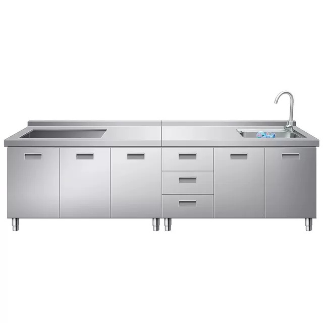 Xiangying commercial stainless steel kitchen cabinet, with handles and drawers metal storage cabinet%