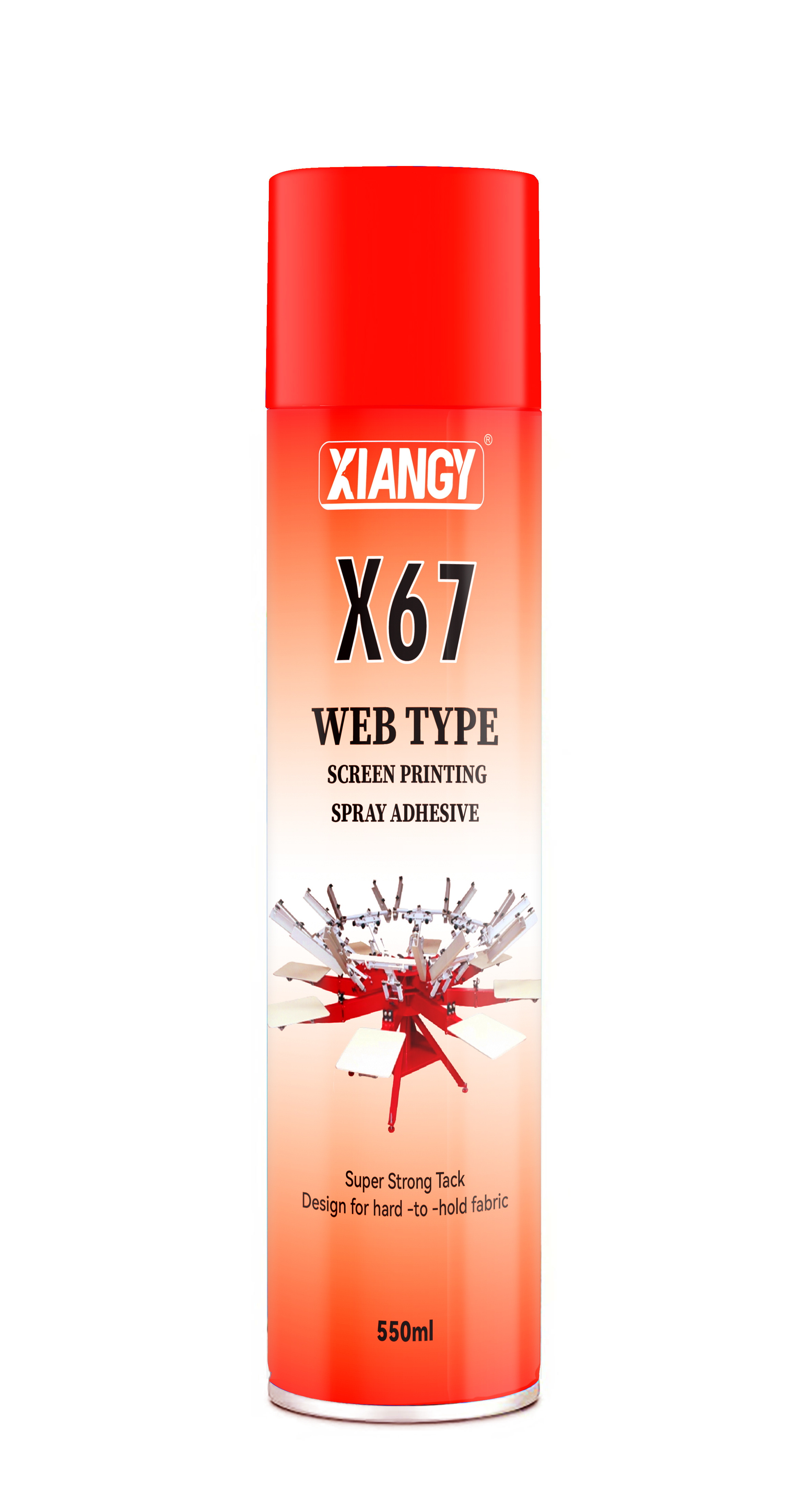 Xiangy X67 screen printing spray glue web spray pattern